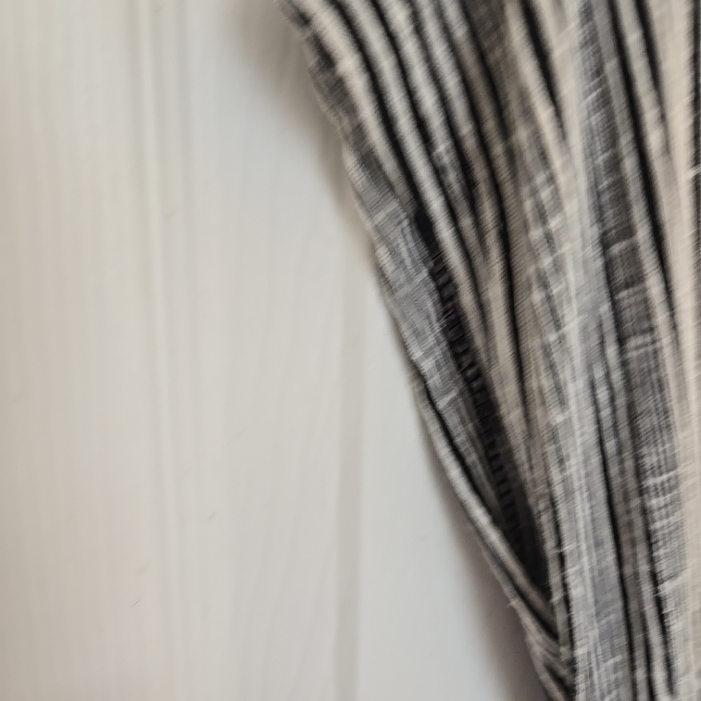 Caution To The Wind Striped Black and White Jumpsuit Medium Belted - Picture 6 of 11